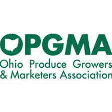 Ohio Produce Growers & Marketers Association logo with green text and Ohio state silhouette.
