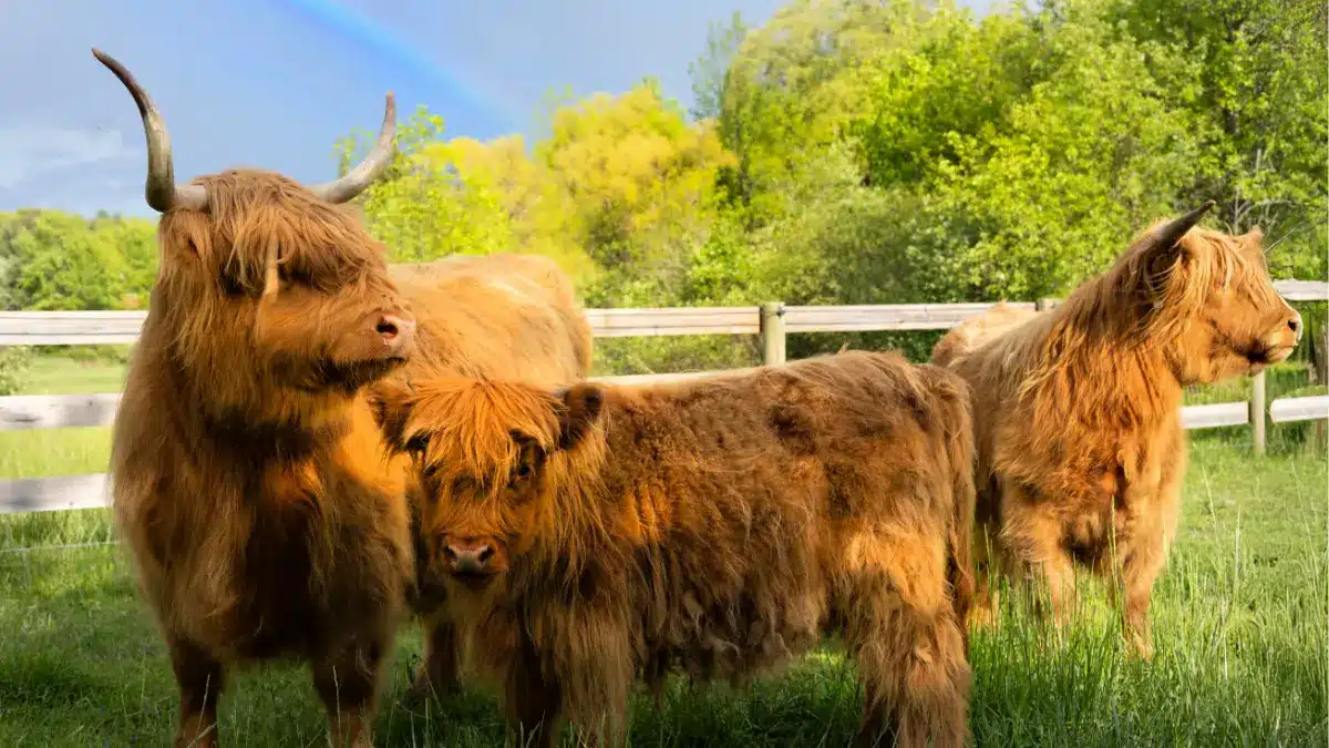 Farm stay Ohio — Scottish Highland cattle at Standing Rock Farms in Lake County Northeast Ohio